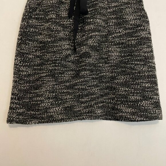 ANN TAYLOR LOFT Petites Boucle Pocket Drawstring Skirt Black White PETITE Small - Picture 6 of 14